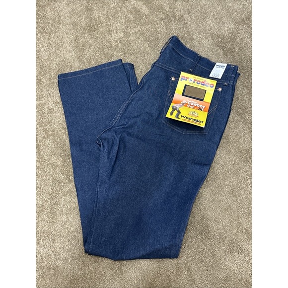 Wrangler Other - Wrangler Men's 13Mwz Dark Wash High Rise Rigid Cowboy Cut Straight Jeans  40x38